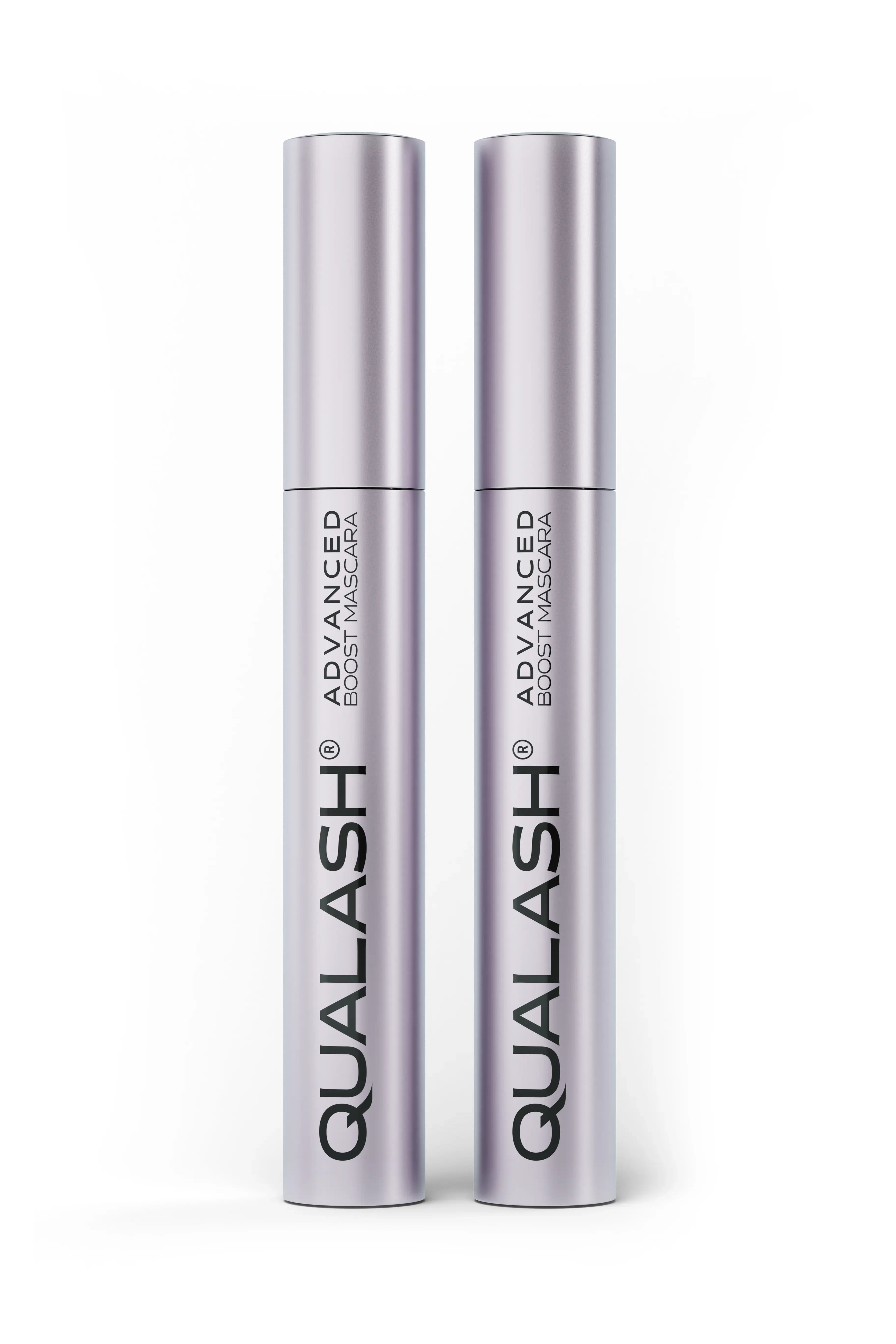 QUALASH Peptide Twins – Curl & Volume Mascara & Lash Separator – closed tubes front view