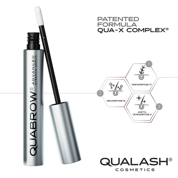QUABROW® Advanced Eyebrow Serum – opatentowana formuła QUA-X Complex® z peptydami Pentapeptide-17, Hexapeptide-16 i Acetyl Tetrapeptide-3