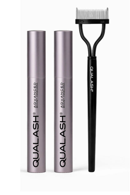 QUALASH Peptide Twins – Curl &amp; Volume Mascara &amp; Lash Separator Set